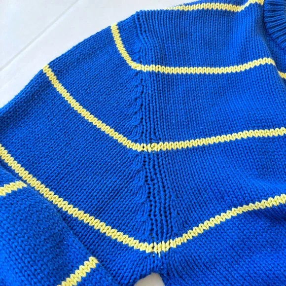 Eddie Bauer Vintage 
Cotton Crew Neck Sweater for Spring
Blue yellow stripes!
L - Picture 11 of 14